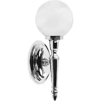 Elstead Lighting Applique de salle de bain Dryden, chrome poli, 1xG9x3W, laiton, dim. : 35x13x13,5 cm, IP44, Elstead