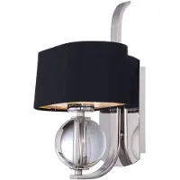 QUOIZEL Elstead Uptown Gotham : Applique murale LED G9, finition argentée "Imperial"