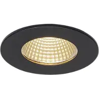 SLV PATTA-I, plafonnier encastré, rond,noir mat, 38°, 3000K, pilote inclus