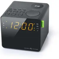 Muse Radio-réveil double alarme noir - - M187CR -
