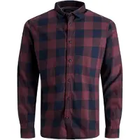 Jack & Jones Gingham Plus Size Long Sleeve Shirt Bleu 3XL Homme