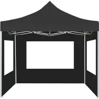 vidaXL Tente de réception pliable et parois Aluminium 2x2 m Anthracite