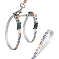 Flamingo KITTEN HARNE AND LEASH BLANC 20-35CM10MM (Chat)