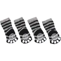 Flamingo Chaussettes 4pcs/Set L Noir/Gris
