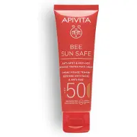 Apivita Crème teintée pour le visage Bee Sun, protection solaire SPF50, anti-taches et anti-âge, 50 ml