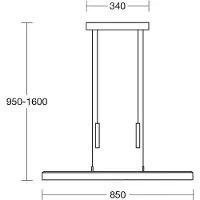 HerzBlut Lampe suspendue Leonora 85 cm - chêne nature