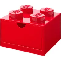 LEGO 40201730 Schubladenbox DESK DRAWER 4, 1 Schub, rot