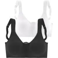 Petite fleur Soutien-gorge noir / blanc