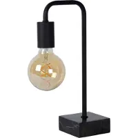 Lucide LORIN lampe de table - 1xE27 - noir