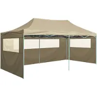 vidaXL Tente de réception pliable avec 4 parois 3x6 m Acier Crème