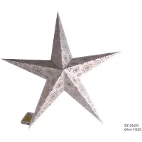Snowflake Papier décoratif « Étoile de Noël et flocons de neige », 60 cm, blanc, 20 LED chauffantes