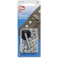 Prym Générique Rivets tubulaires pour épaisseur 3-4mm Laiton argenté