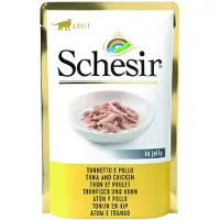 Schesir thon avec poulet (gelée) pâtée pour chat (sachets)