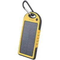 TFO Powerbank TelForceOne Solar Power Bank 5000 Mah Gelton (5000 mAh, 20 W), Chargeur de secours, Jaune