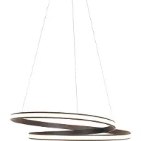 QAZQA Suspension moderne noire 74 cm avec LED - Rowan