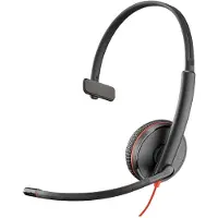 Poly Blackwire 3215 Headset Bedraad Hoofdband Oproepen/muziek USB Type-C Zwart