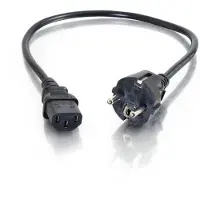 C2G Câble / 10 m Universal Power cord CEE 7/ (10 m), Câble d'alimentation, Noir