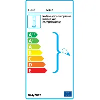 Eglo Lampadaire Jardin Laterna 5 100 cm blanc