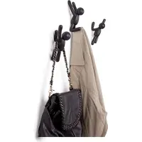 SmartaSaker Set de 3 patères Buddy - noir