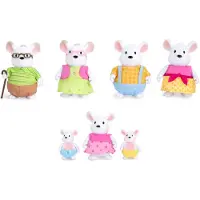 Li l Woodzeez 6491Z Famille de Souris Nibblekin avec Grands-Parents - Ensemble de 7 pi ces avec Figurines Miniatures - Jouets et Accessoires pour Enfants partir de 3 Ans
