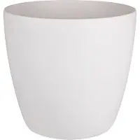Elho Cache Pot Rond avec Roulettes Brussels 40 cm Blanc