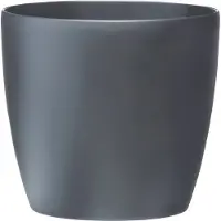 Elho Pot de Fleurs Circulaire Noir Elho - Ø 39 cm en Polypropylène Plastique