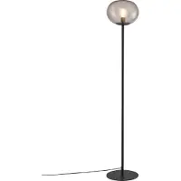 Nordlux Lampadaire en verre Alton noir avec verre fumé