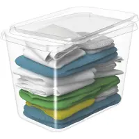 Smartstore 3064070 Aufbewahrungsbox BASIC XL, 60 Liter, transparent