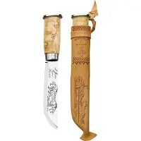 Marttiini Lapp 250010 Stainless, Curly Birch, couteau fixe