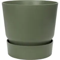Elho Pot de Plante Circulaire en Plastique Vert Elho Greenville (Ø 29,5 x 27,8 cm)