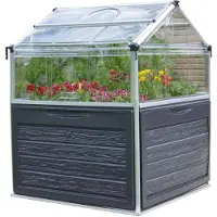 Palram Serre de jardin carré potager 1.4m² argent - - 701808 - plant inn