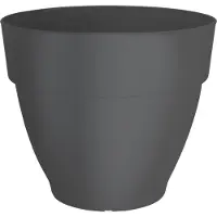 Elho Pot à Plantes Elho Moderne en Plastique Noir de 55 cm