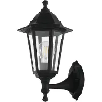 Eglo 33776 DUANERA E27 Applique murale/plafonnier d'extérieur Noir IP44 (E27, IP44)