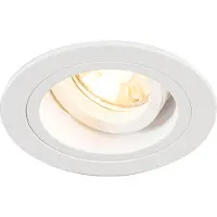 QAZQA Spot encastrable intelligent blanc rond inclinable avec Wifi GU10 - Chuck