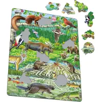 Larsen Puzzles de la forêt nordique taille M 45 pièces