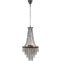Markslöjd ALLINGTON Chandelier 3L Black Chrome/Smoke