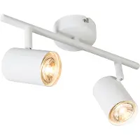 QAZQA Spot moderne blanc avec 2 ampoules GU10 WiFi réglables - Jeana
