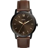 Fossil Montre à affichage analogique brun foncé