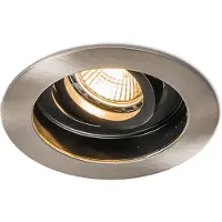QAZQA Spot encastrable intelligent et moderne en acier avec noir incl. WiFi GU10 - Rondoo