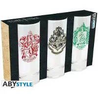 Harry Potter Verre de - Poudlard, Serpentard & Gryffondor - pour Indifférent - transparent - Taille Standard