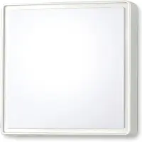 FABAS LUCE Plafonnier Carré Oban Ip65 En Polycarbonate Blanc Pour Extérieur Et Intérieur, Douille E27 2 X 30 W Max, Indice De Protection Élevé, Code 3225-65-102
