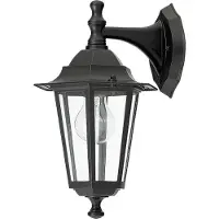 Rabalux Lanterne Lampe murale EXTERIEURE Ø210mm | Classique | Noir | Alu | Lampe extérieure Lampe extérieure Applique murale