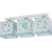 DALBER Plafonnier chambre d'enfant Moonlight Turquoise 3 lumières