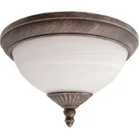 Rabalux 8377 Plafonnier d'extérieur Madrid, E27, or-blanc, rond, ø335mm