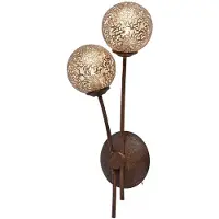 Paul Neuhaus Applique murale rustique rouille avec interrupteur 2 lumières - Kreta