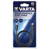 Varta Speed Charge&sync Usb-c To Usb-c Cable 1 M Noir