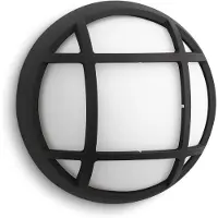 Philips Eagle Noir Applique Murale LED 3W NW 4000K 320LM IP44 Plastique