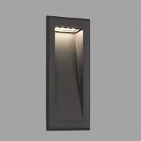 Faro Soun - applique encastrée - 10,5 x 7,3 x 23,9 cm - 5W LED inclus - IP65 - gris foncé