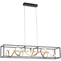 Paul Neuhaus , LED, Suspension Selina, noir-doré, 46W-2250lm, dimmable