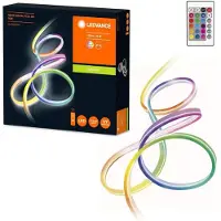 Ledvance Neon Digital Flex : Bandes LED multicolores pour l'extérieur, en silicone, avec connecteur 3M RGB + RC, protection IP44, pour un éclairage direct et indirect idéal pour le jardin et le balcon